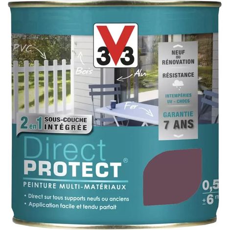 Peinture Glycéro Multi-matériaux V33 Direct Protect Figue fraiche 0,5 L (1/3)