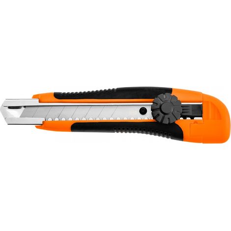 Taglierino con lama scorrevole 18 mm corpo ergonomico antiscivolo neo 63-014 (1/5)