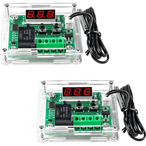 2 pièces régulateur de température DC 12 V, W1209 LED Module de Commutation de température de Thermostat numérique avec sonde de capteur (1/5)
