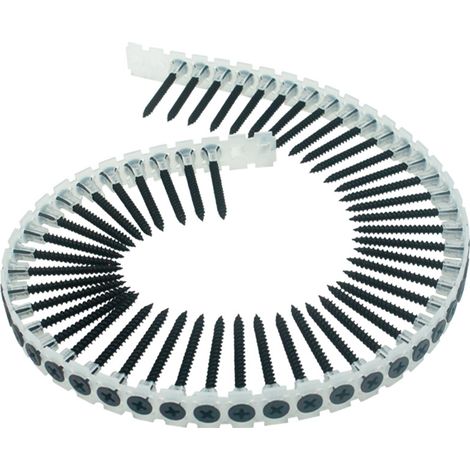 Vis pour plaques de plâtre en bande 3,5 x 25 mm, vis à fixation automatique sur bande, 1000 pièces pour visseuse automatique (1/5)