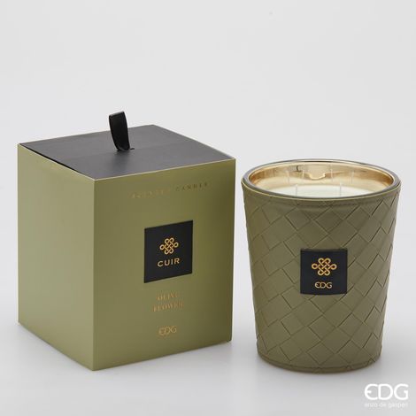 EDG Candela Profumata Cuir Olive Flower 1400 gr H 18 cm (1/2)