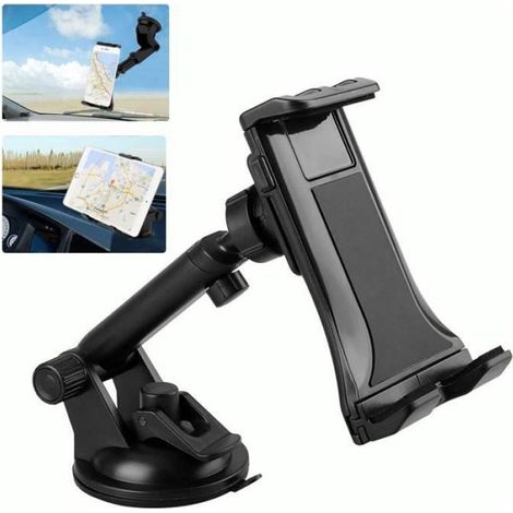 Support de Tablette - Pare-Brise - Rotation 360° - Bras Réglable - Universel - 4 à 12 Pouces (1/5)