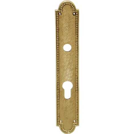 Dubois – Plaque pour porte en laiton massif – Épaisseur 5 mm – Hauteur 243 mm – Largeur 43 mm – Modèle Clé I