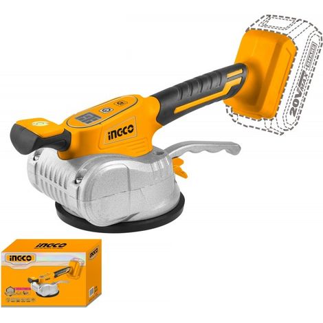 INGCO CTVLI2010 Ventosa Vibrante a Batteria 20V per Piastrelle Solo Corpo