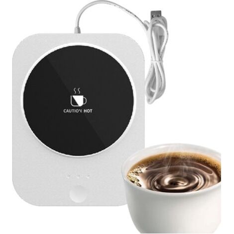 Chauffe-Tasse à café, Chauffe-Tasse  Chauffe-Tasse électrique Chauffant 3 réglages de température  Chauffe-Bougie et Thermostat de Tasse à café avec arrêt Automatique Pendant 8 Heures pour (1/5)