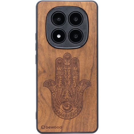 Custodia in legno Bewood per Xiaomi Redmi Note 14 Pro Plus 5G HAMSA IMBUIA (1/3)