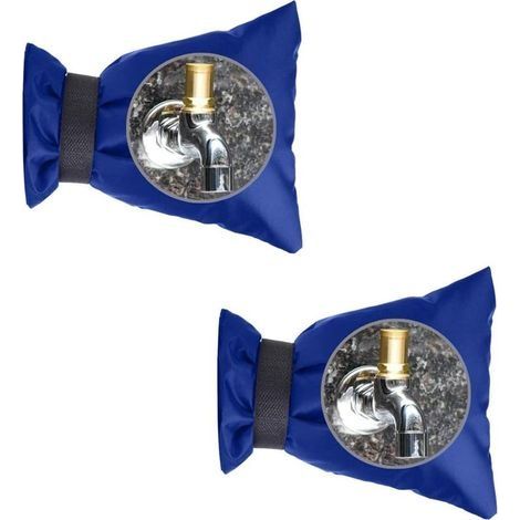 Lot de 2 Housse pour Robinet Exterieur, Housse De Protection pour Robinet, Housse De Protection Robinet Extérieur, Housses De Robinet De Jardin, Protecteur Antigel De Robinet, Réutilisable (Bleu (1/5)