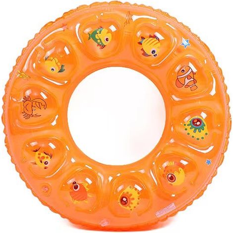 Bouée gonflable double orange, renforcée, pour enfants, cristaux, jouet à air. (1/2)