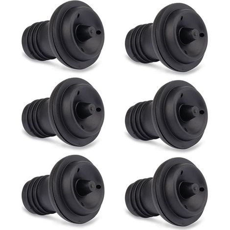 6 piezas - tapones para bomba de vacío - gris, tapón de vino tinto, tapón de vacío para vino tinto, tapón de botella de vacío para vino, tapón individual