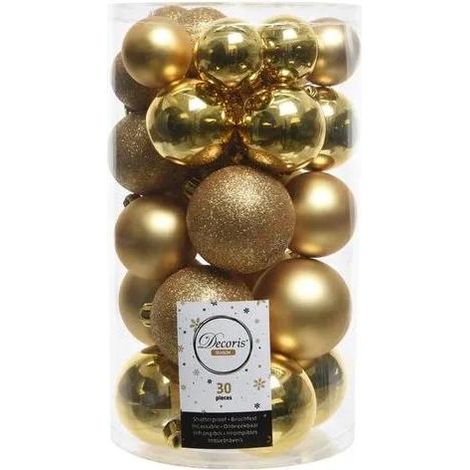 Conjunto decoraciones Navidad kolerpark oro 4 6 cm 30 piezas