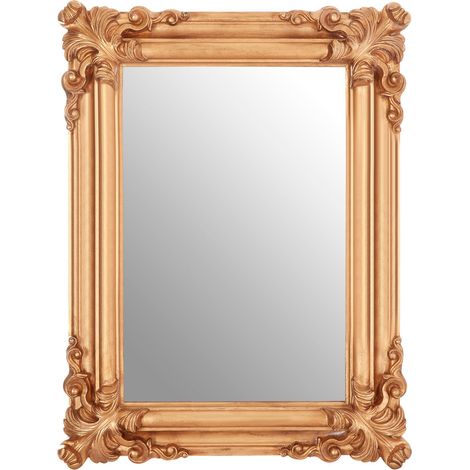Premier Housewares Gold Frame Wall Mirror For Bedroom / Hallway / Living Room Luxurious and Fancy Antiquated Look w93 x d8 x h123cm (1/5)