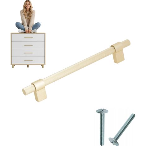 Tirador para muebles Atticus 320, negro mate, elegante, moderno, AKS (1/5)