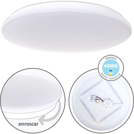 Plafón DRIFT 24W LED 2000lm 4000K A.6xD.37,5cm Blanco (1/3)