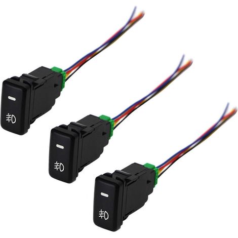 Interrupteur à bascule étanche 4X pour feux antibrouillard, avec 4 fils, pour Toyota Lexus, lumière blanche (1/5)