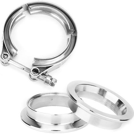 Kit de colliers de serrage universels améliorés de 2,25 pouces pour tuyaux d'échappement et descentes de turbo. (1/5)