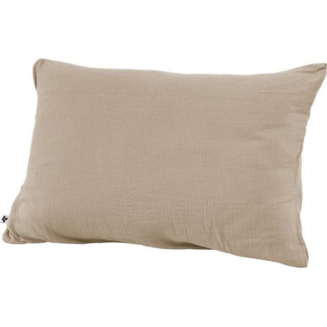 Taie d’Oreiller 50 x 70 cm – Double Gaze de Coton – Gaïa Ficelle