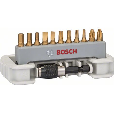Bosch destornillador bits-set Max Grip 11pzs. PH, PZ, T, S, HEX, soporte cambio rápido -2608522128