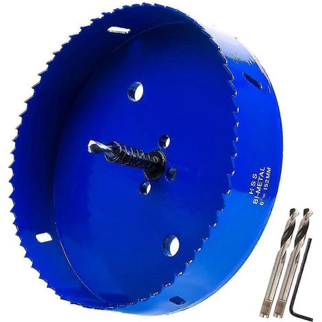 Lame de 152 mm (6 pouces) pour planches de Cornhole/outil de perçage pour Cornhole et adaptateur pour foret à tige hexagonale (bl) (1/5)