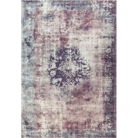 Tapis Rétro à Poils Courts "Vintage" Anthracite 160 x 230 cm (1/4)