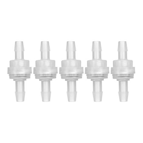 Clapet Anti-Retour en PVDF 6mm Résistant à la Corrosion pour Systèmes de Traitement de l'eau 5 Pièces Valve Unidirectionnelle Facile à Installer (1/5)