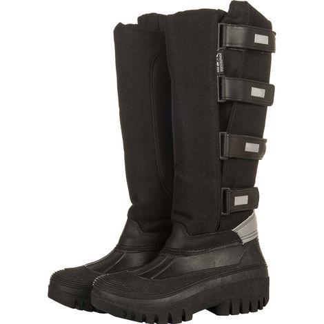 Stivali in similpelle termici invernali per donna uomo e bambino modello Kodiak: 37, Nero (1/5)