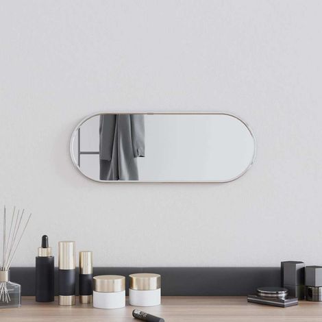 vidaXL Espejo de pared ovalado plateado 40x15 cm (1/5)