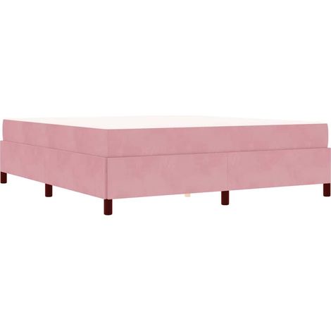 Struttura del letto Rosa e bianco 180 x 200 cm Velluto vidaXL (1/5)