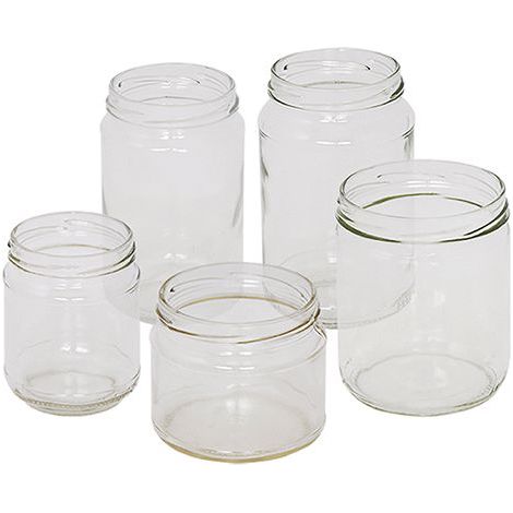 Vaso boccaccio in vetro CEE per alimenti 314 ml imboccatura 'twist off'   63 mm bianco senza tappo