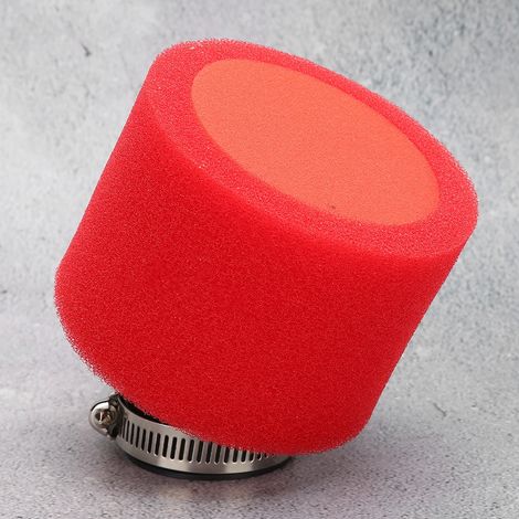 Filtre à air en mousse coudé à 45° de 38 mm (1,5 po) pour CRF50, XR50, CRF ATV, Pit Bike et Dirt Bike 110 cc et 125 cc (rouge) (1/5)