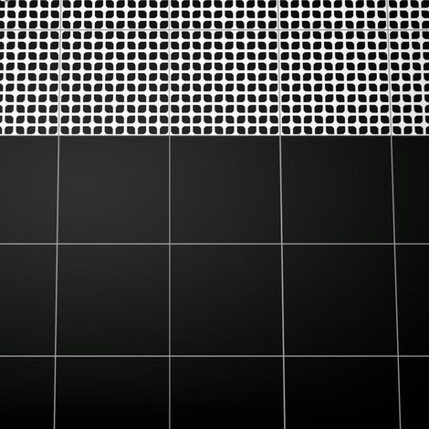 Carrelage premium effect ciment mat noire solide Black 20x20 cm (1/3)