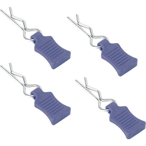 Kit de fixation de coque avec clips pour voiture RC 1/8, 1/10 et 1/12 (bleu foncé) (1/5)