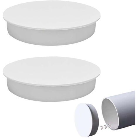 2 Pièces Couvercle De Tuyau De Ventilation 110 Mm, Bouchon De Manchon PVC pour Tuyaux De Drainage, Capuchon Tuyau Ventilation en Plastique De Système D'Aération Contre Les Odeurs E (1/5)