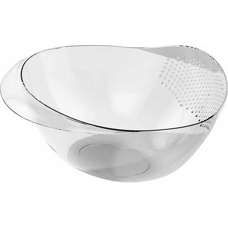 Égouttoir à riz multifonction en plastique transparent avec égouttoirs latéraux pour la cuisine (1/5)