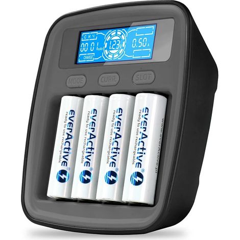 Chargeur de batterie Ni-MH USB-C everActive NC1000MV2 (1/5)