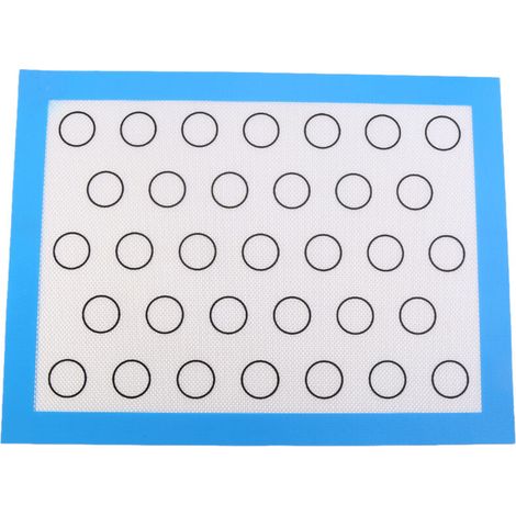 Nonstick Silicone Baking Mat Oven Pastry Liner Macaron Cake Cookie Sheet Kitchen (Blue) (1/3)
