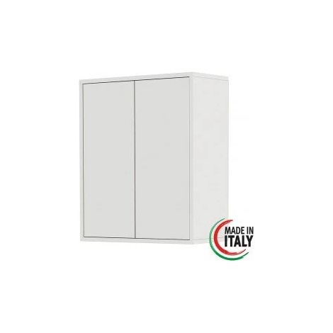 Pensile da bagno sospeso 60x72 cm bianco laccato con 2 ante Mondo 2.0 Feridras (1/2)