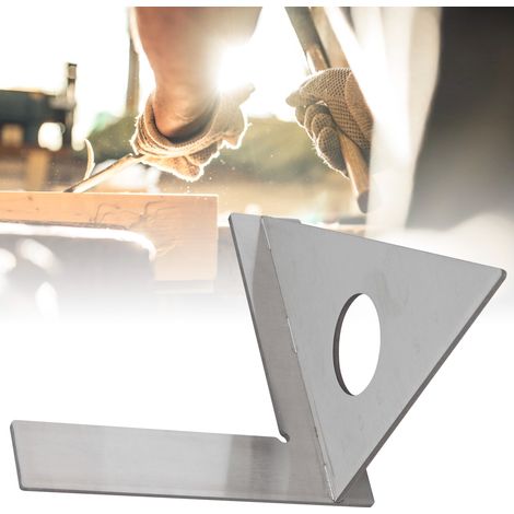 Règle d'angle en acier inoxydable, règle en acier à 90°/45°, règle d'angle, règle multifonctionnelle pour le travail du bois (1/5)