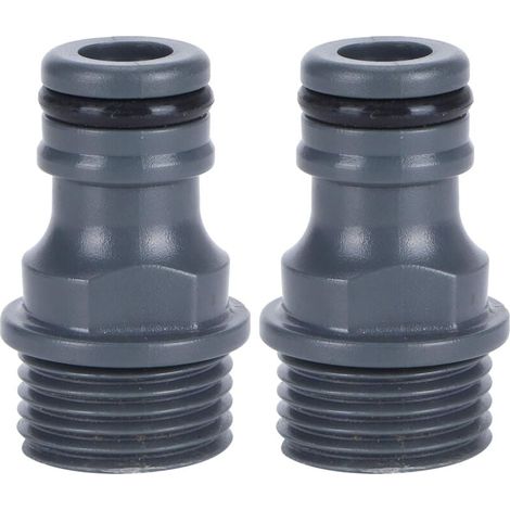 (Paquet de 2) connecteur rapide de tuyau d'arrosage mâle, connecteur de tuyau d'eau en PVC, adaptateur de robinet, machine à laver d'arrosage de jardin