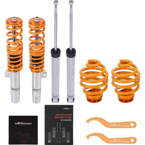 Kit de suspension à coilovers, hauteur réglable, maniabilité améliorée, Jaune