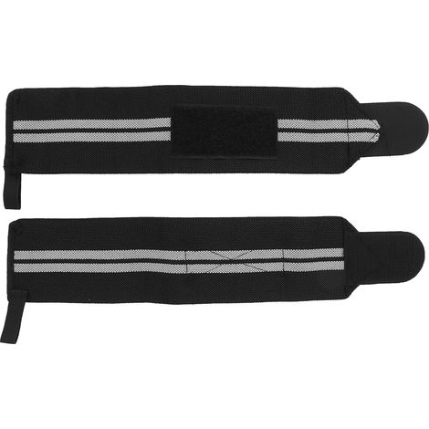 Bracelets de poignet pour haltérophilie, soutien professionnel fitness gym, bandes de musculation grises, protection articulaire, ajustables, antidérapantes, poignets renforcés. (1/5)