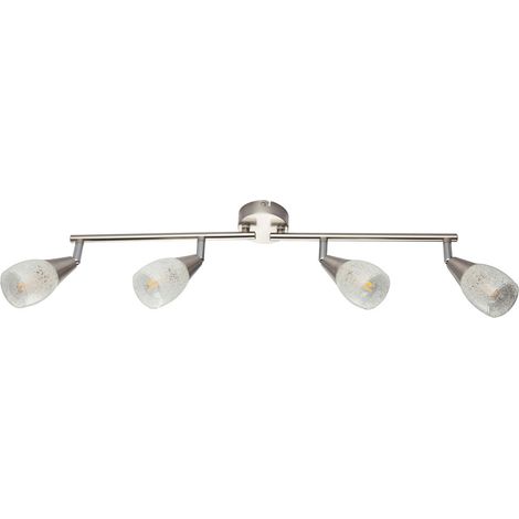 Lampada da soffitto per camera degli ospiti in vetro con binario luminoso in cristallo regolabile (1/5)