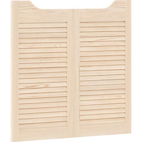Maison Exclusive - Portes battantes 2 pcs Naturel Bois de pin massif