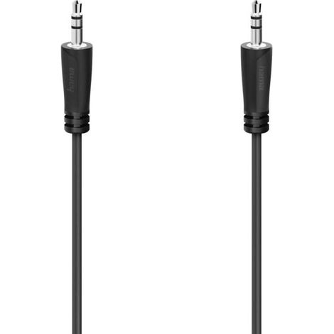 Câble jack mâle-mâle 3,5 mm 1 unité Noir Audio stéréo Pour voiture et casque 1,5 m (1/3)