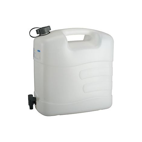 Bidón de agua de 20 l con grifo, de polietileno.