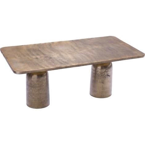 Amadeus - Table basse rectangulaire en aluminium doré L110 cm Totem