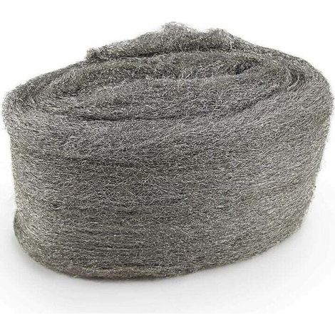 Laine d'acier inoxydable Maille métallique de qualité 0000 Doux, flexible, réutilisable pour nettoyer, polir, verre, fenêtres, carrelage, bois, métal, cuivre, laiton (1/4)