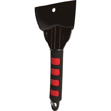 Raschietto per ghiaccio per auto, SUV e furgoni, raschietto antigelo resistente per sbrinare parabrezza e finestrini dell'auto, ideale per l'inverno contro ghiaccio e neve - Rosso/Nero (1/5)