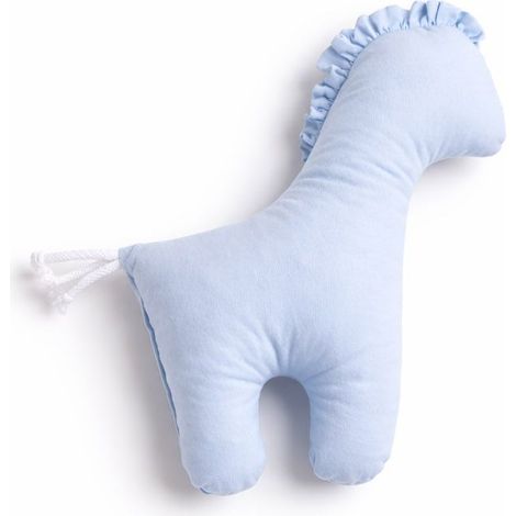 Peluche Cheval Porte-Bonheur en Coton Doux pour Bébés - Bleue (1/5)