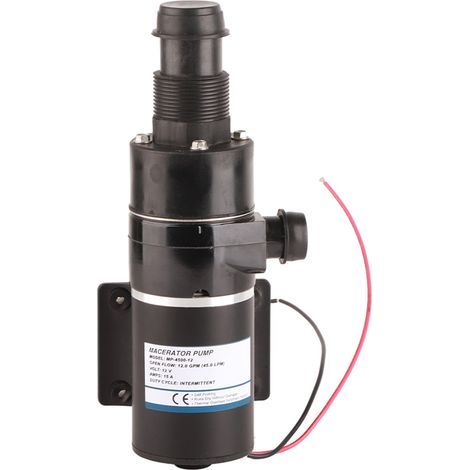 Self-priming macerator pump for wastewater disposal, with dry-run protection for pleasure boats and yachts. (1/5)