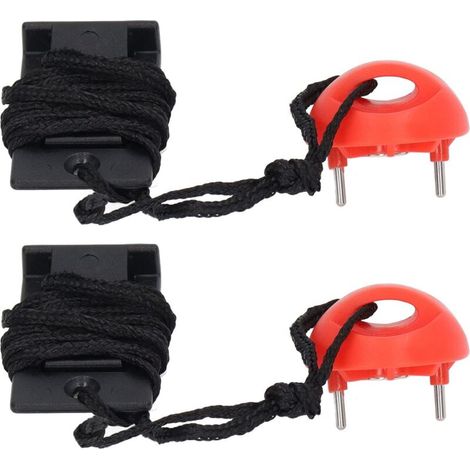 Keenso 2 Pièces Universel Course Machine clé de sécurité Tapis Roulant Magnétique Interrupteur de sécurité Serrure Interrupteur D'arrêt d'urgence pour l'exercice